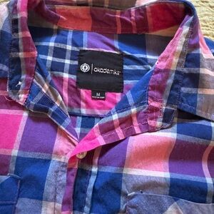 Akademiks Multicolor Plaid Casual Button Down Shirt